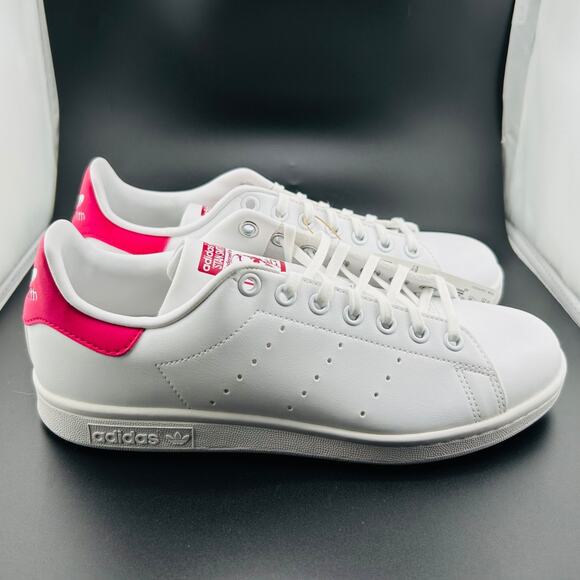 Adidas Stan Smith J Big Kids' Sneakers White Cloud / Bold Pink FX7522 Sz 7 - Picture 5 of 7